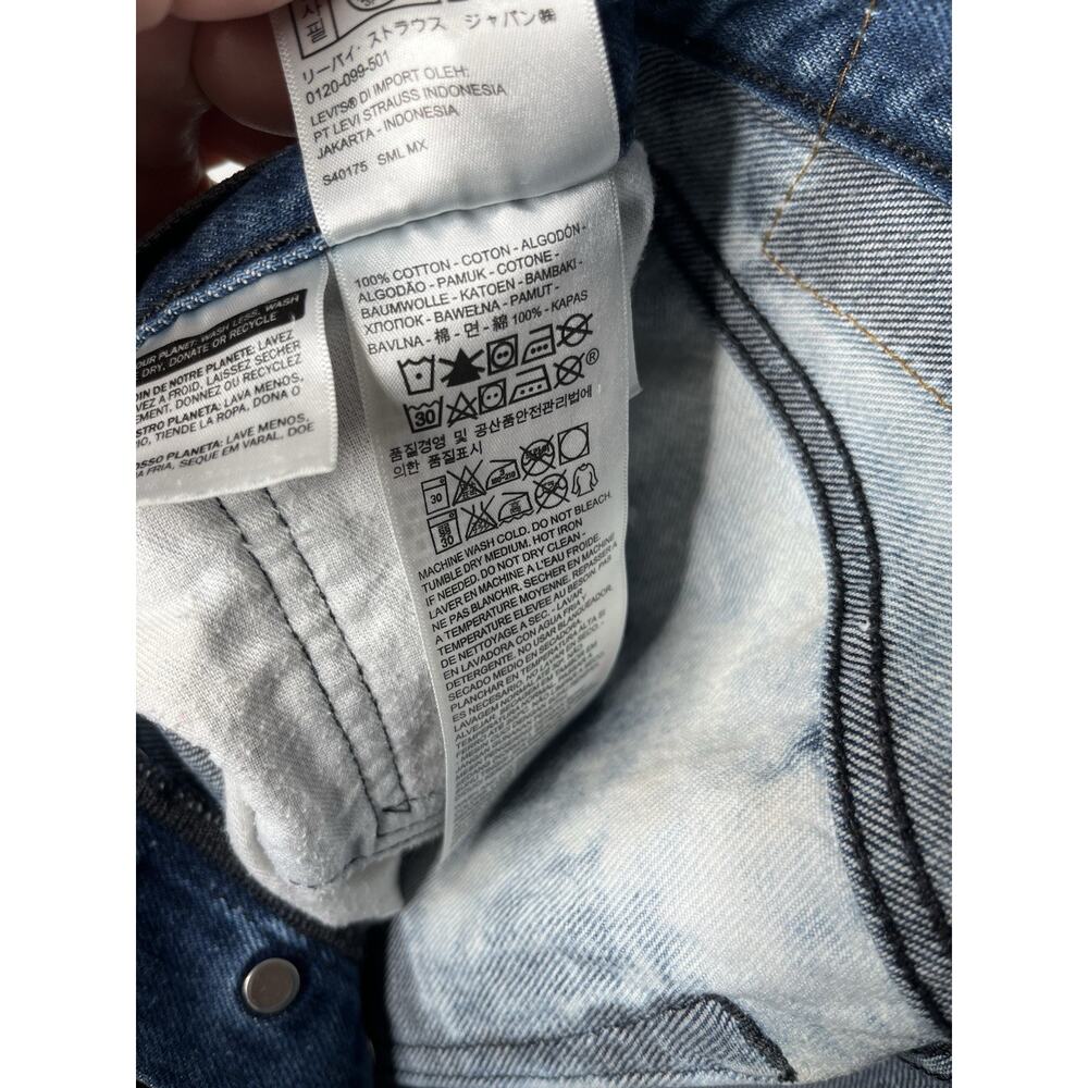 Levis 501 Button Fly Jeans White Oak Cone Denim Acid Wash Tag Size 32/30 - Picture 11 of 11
